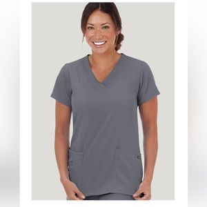 Jockey Pewter Scrub Set - V-Neck Crossover Top & Maximum Comfort Scrub Pant